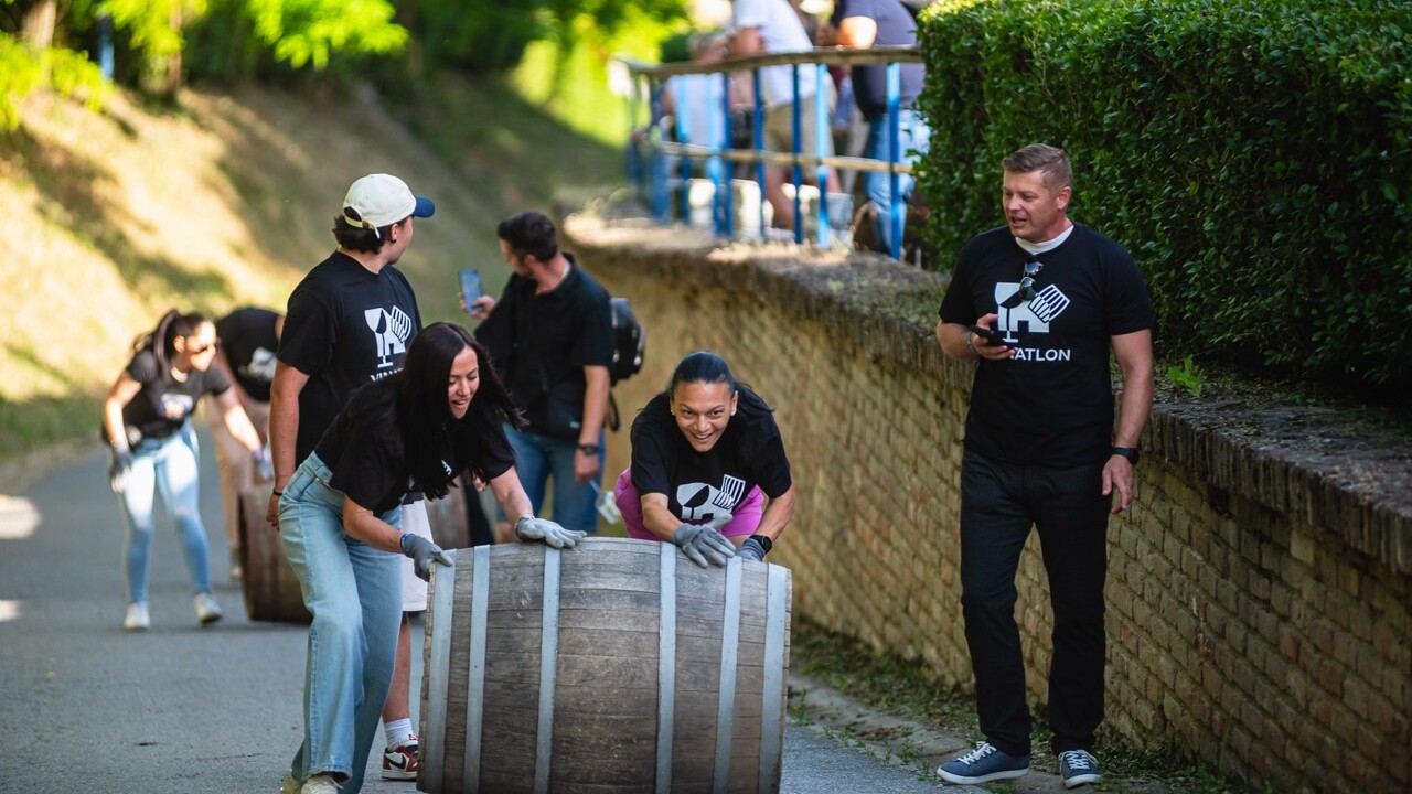 This is how it should be done! The Zmajevac Vinathlon offers cooking, having fun, enjoying wines and pushing barrels uphill