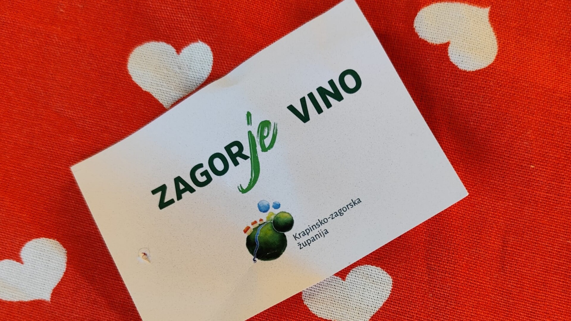 ZAGORje VINO is the slogan of a campaign to boost the recognition of Zagorje wines, featuring three instances of 'je' (is)